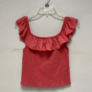 Crave Fame Smocked off shoulder Top S